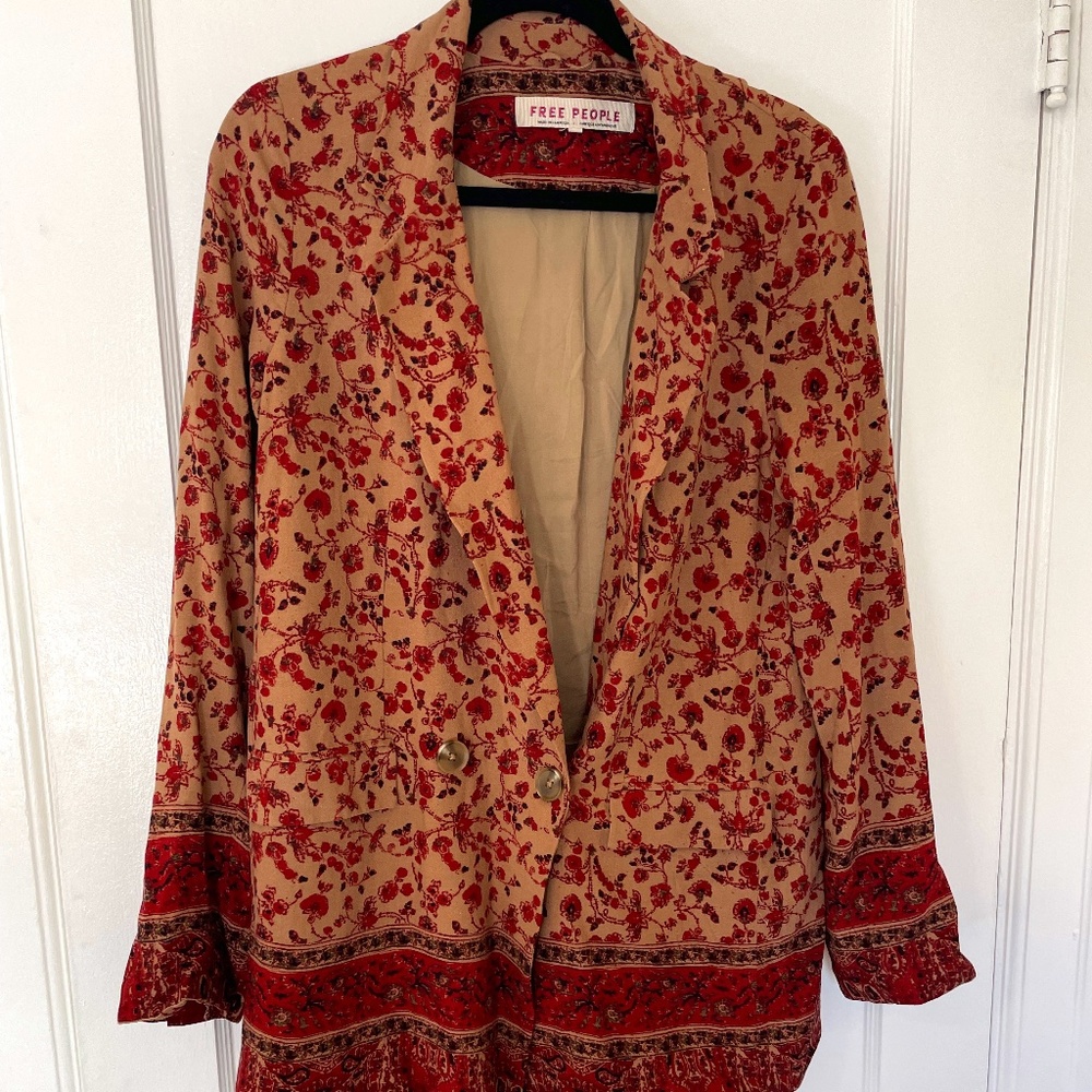 Free People Floral Blazer